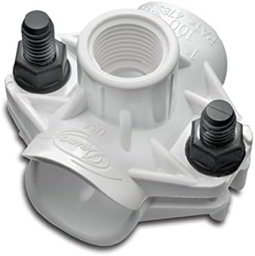 Dawn Industries 125C, 1-1/4" Saddle Tee x 1/2˝ FPT, KwikSeal Plastic Saddles Poly, Made in USA (25pc) - Image 2