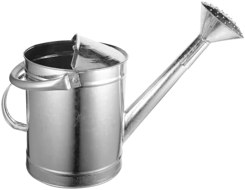 5l Metal Watering Can with Long Spout and Spray Head Thickened Stainless Steel Watering Kettle with Fixed Handle Suitable for Home Gardening and Style by COSMEVIVI