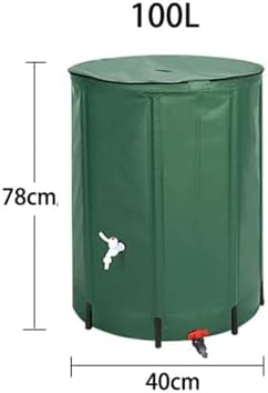 Foldable Water Storage Barrel Rainwater Collection Barrel with Spigot for Garden Water Catcher, Camping Emergency Water Storage Bladder(100L) - Image 7