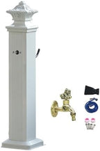 Freestanding Garden Water Column Anti Freeze Outdoor Faucet Post with Brass Tap and Hose Holder Stand with Side Water Inlet(114cm/45in) by PZEOB