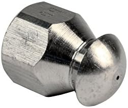 Schieffer 1/4in. x 50ft. 4400 PSI Thermoplastic Sewer Jetter Hose & 5.5 Orifice Button Nose Nozzle - Image 4