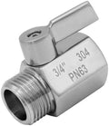 Stainless Steel Garden Hose Shut Off Valve 3/4" GHT Male x Female Thread Garden Hose Connector (pack of 2) by Fitvell