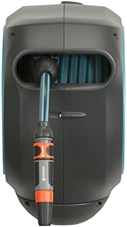Gardena 18600 50 Foot Wall Mounted Retractable Hose Reel, 50 ft, Standard, Turquoise - Image 2