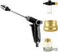 High Pressure Spray Gun Kit with Adjustable Nozzle, Foam Cannon, 3 Metal Connectors, Ergonomic Handle, ABS and Iron Body, 13.8 x 6.7 in, 35 x 17 cm, for Car Washing, Garden Cleaning by Unknown