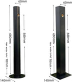 304 Stainless Steel Vertical Garden Water Column with Freestanding Hose Stand, Lock Faucet, Antifreeze Faucet, Hydrant Water Feature Fountain, for Irrigation Gold Square Tube 8 - Image 2