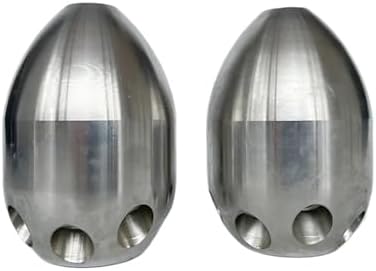 Stainless Steel Sewer Jetter Nozzle, 1" Female, Front 1 Back 8 - Image 2