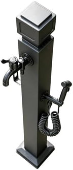 Vertical Garden Water Column Hose Stand with Faucet & Spray Gun, Stainless Steel Yard Hydrant, Freeze Proof Outdoor Water Tap for Patio Yard Garden Lawn(Style 5,Height: 80cm/31.5in) by Gaommini