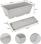 8pcs Window Box Planter,Rectangle Plastic Vegetable Flower Planters Boxes - Image 2