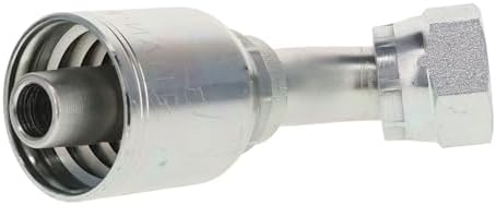 HYDRAULICS DIRECT | T43-FFX45S-06-06 | 3/8" Hose x 3/8" ORFS Female Swivel, 45° Short Drop (11mm); Elbow crimp fitting - Image 2