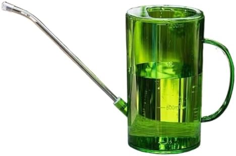 Large Capacity Plant Watering Kettle Transparent Plastic Can with Scale Leak-Proof Long Nozzle(Green) by Unknown