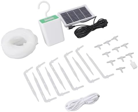 Automatic Plant Waterer Solar Automatic Plant Waterer, Solar Powered Drip Irrigation Kit with Timer and Animal, ABS 2000mAh Watering System for Garden Yard Patio Greenhouse by phefop