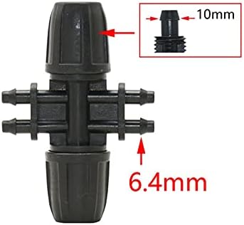Hose Connector Adapter 50Pc Drip Irrigation 8mm To 4mm Garden Hose Connector T-shaped Elbow End Plug Direct Repair 8/11 To 4/7mm Water Separator With Lock (Color : Black) - Image 4