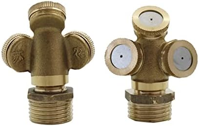 Garden Lawn Sprinkler Irrigation System Copper Mist Nozzle Greenhouse Ultra-fine Atomization Sprayer with 1/2" External Thread Cooling and Humidification Agricultural Tool 1 Piece by Lrjskwzc