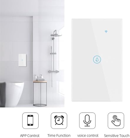 Homekit US 20A Smart Water Heater Switch,Glass Touch Panel,Works with Apple Homekit, Neutral line Needed - Image 4