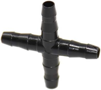 Household Hose Adapter 1/4" Connector 4/7 Hose 4 Way Divider Garden Irrigation Barb Drip Irrigation Fitting 1000 Pcs/Black - Image 4