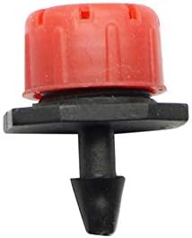 Garden Sprinkler Adjustable Dripper Red Micro Drip Irrigation Watering Anti-Clogging Emitter Garden Supplies for 1/4 Inch Hose 50 Pcs by Unknown