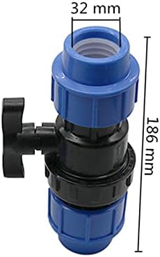 Hose Connector Adapter DN20 DN25 DN32 Pipe PE Valve Connector Inner Diameter 20mm / 25mm / 32mm Pipe Water Control Switch Garden Irrigation Adapter (Color : DN32) - Image 2