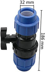 Hose Connector Adapter DN20 DN25 DN32 Pipe PE Valve Connector Inner Diameter 20mm / 25mm / 32mm Pipe Water Control Switch Garden Irrigation Adapter (Color : DN32) - Image 2