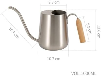 Comfortable Long-Spout Watering Can, Brushed Stainless Steel - Image 6