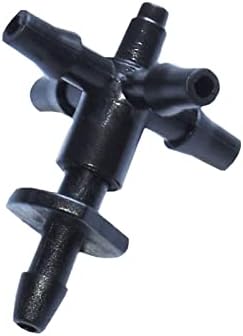 Gardening Irrigation Dripper Drip Irrigation 4-Way Cross-Connector Dripper 5-Way Cross-Diverter Drip Arrow Adapter 3/8 Barb Connector 50 Pieces (Color : Black) - Image 3