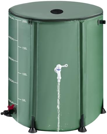 53 Gallon Collapsible Rain Barrel with Zipper and Faucet by RELEDESA