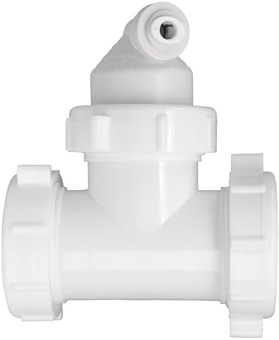 Drain Line Adapter (DLA) with 1/4-inch Quick Connect Fitting for Reverse Osmosis filter (ET112-001, 12-25QC, DLA-12) by AIR+GAP+INTERNATIONAL