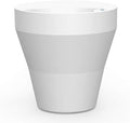 Crescent Garden TruDrop Rim Modern Self Watering Planter with Water Level Indicator, Indoor/Outdoor Weather-Safe Round Plant Pot, Grow Healthy Plants & Flowers - 22" W (Cloud White) by CrescentGarden