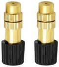 Adjustable Flow Brass Spray Nozzle + Connector Drip Irrigation Nozzle Outdoor Botanical Garden Courtyard Greenhouse Cooling Spray System 50pc Copper Nozzle by Unknown