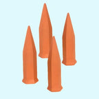 TEHAUX 4 Pcs Automatic Watering Spikes for Hanging Plants, Porcelain Orange - Image 3
