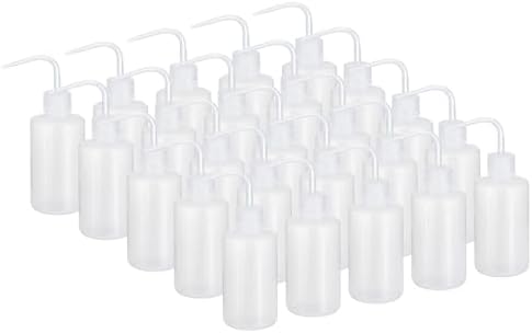 PATIKIL 30pcs 250ml Wash Bottle Plastic Squeeze Bottle Narrow Mouth Clear by PATIKIL