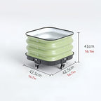 Patio Flower Plant Planter Box, Vegetables Planting Container, for Vegetable Planter Grops Garden Outdoor Patio(H41CM,42.5x42.5cm) - Image 2
