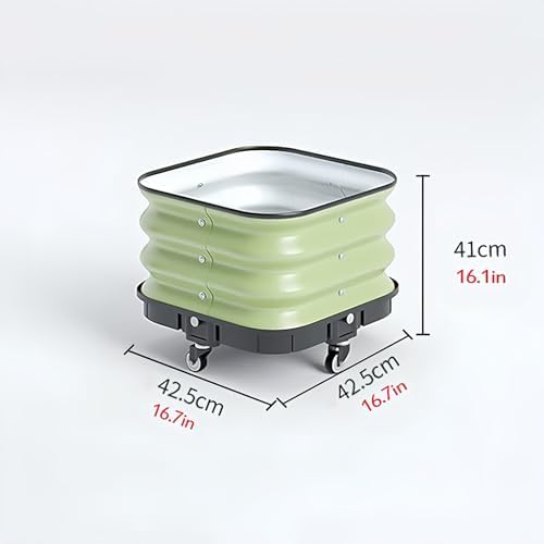 Patio Flower Plant Planter Box, Vegetables Planting Container, for Vegetable Planter Grops Garden Outdoor Patio(H41CM,42.5x42.5cm) - Image 2