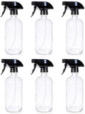 6-Pack Glass Spray Bottle with Adjustable Trigger Sprayer, 16 oz / 500 ml by Sunshine+Mason+Co.