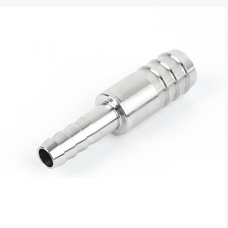 Hose Connector 10pcs 304 Stainless Steel 2 Way Barbed Pipe Fitting Reducer Straight Connector Pagoda Joint Hose Barb, for Home Garden Hose Connectors Accessories(14mm - 25mm) by Unknown