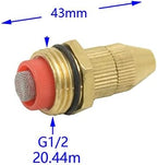 Xiaochen Garden Hose Sprinkler Brass Male 1/2" Atomizing Nozzle Atomizing Nozzle Adjustable Spray Nozzle Garden Irrigation Sprinkler with Filter 20 Pieces (Color : Yellow) - Image 6