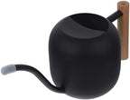 Stainless Steel Watering Can Black 1.2l with Long Spout by pamingono