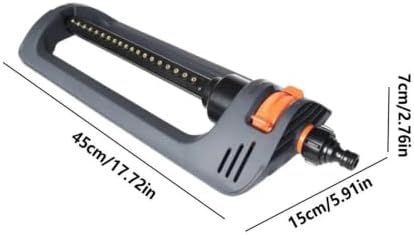 19 Holes Oscillating Lawn Sprinkler with Weighted Base, 4 Spray Modes for Garden - Image 2
