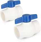 2piece EFIELD 2" PVC Ball Valve (FPT Threaded) Schedule 40,Blue Lever by EFIELDPEXTUBING