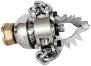 G1/2" & G3/8" Chain Cutter Rotary Jet Nozzle, 40L High Pressure Pipe Cleaning Ceramic Head With Holder(1I2 Female 50LPM) - Image 4
