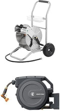 Bundle of Giraffe Tools AW40 Garden Hose Reel 5/8 inch x 90 ft Wall Mounted+Giraffe Tools Stainless Steel Heavy Duty Water Hose Reel Cart with Wheels, 200 ft of 1/2 Capacity by Unknown