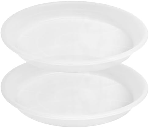 Plant Saucer - 2 Pack 22 Inch Extra Large Durable Plastic Plant Trays Clear, Extra-Deep 3.4" Plant Tray, Bird Bath Bowls for Garden by Unknown