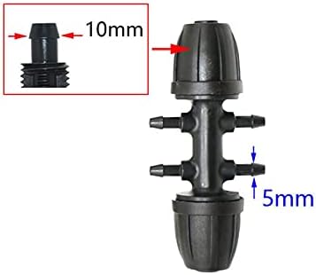 Hose Connector Adapter 50Pc Drip Irrigation 8mm To 4mm Garden Hose Connector T-shaped Elbow End Plug Direct Repair 8/11 To 4/7mm Water Separator With Lock (Color : 3I8 to 1I8) - Image 2