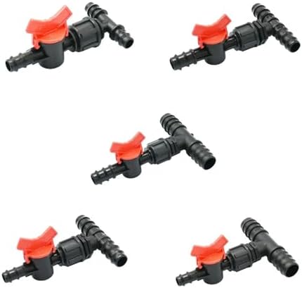 16/20/25mm Garden Hose Splitter Tee Reducer Barb Connector Tap Valve 1/2 3/4 1" 3-way Water Tube Fitting Drip Irrigation System(A) by Unknown