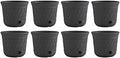 Suncast 8 Pack 14" x 12" Round Resin Decorative Weatherproof Outdoor Hideaway Standard Garden Hose Storage Pot with Drainage Holes, Gray by Suncast