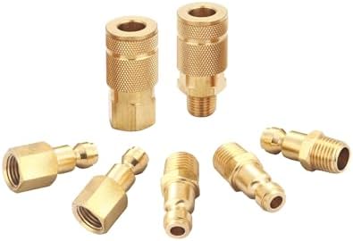 Coupler and Plug Kit (28 Piece), Automotive Type C, 1/4 Inch NPT, Solid Brass Quick Connect Air Fittings Set - Image 5