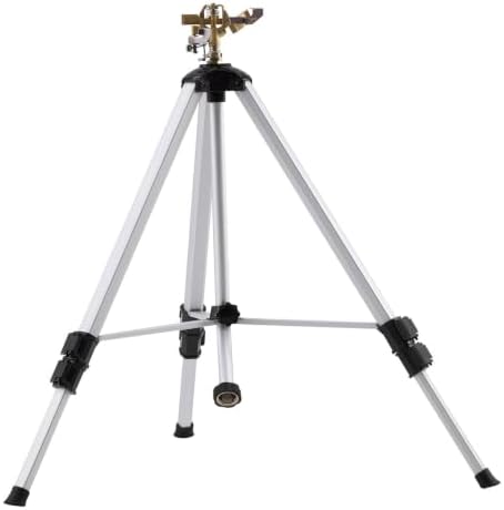 Heavy Duty Tripod Water Sprinkler for Large Yard, Adjustable Brass Impact by Unknown