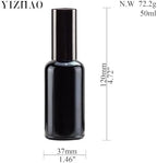 YIZHAO Black Glass Spray Bottles 2oz, with Small Fine Mist Spray, Metal Cap, Refillable for Essential Oil,Travel,Cleaning,Perfume,Aromatherapy,Makeup – 12 Pcs - Image 2