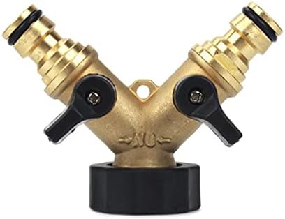 2 Way Hose Splitter, Garden Hose Brass Y Valve Water Outdoor Garden Hose Adapter, Y Hose Garden Faucet Splitter by Unknown