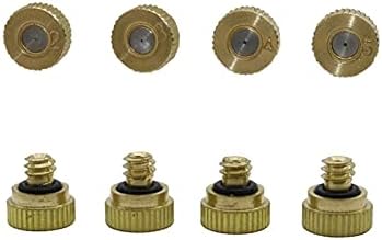 Garden Lawn Sprinkler Irrigation System 3/16 Inch External Thread Copper Stainless Steel Atomizing Atomizing Nozzle Garden Irrigation Mist Cooling Dust Sprayer 5 Pieces (Color : 0.5mm) by Lrjskwzc