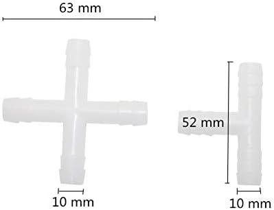 PVC Pipe Fitting Furniture Grade Drip irrigation Hose Splitters 3-Way, 4-Way Pipe Adapter with 10mm barb Agriculture Garden hose Connector 400 Pcs (Color : 3 Way) - Image 3